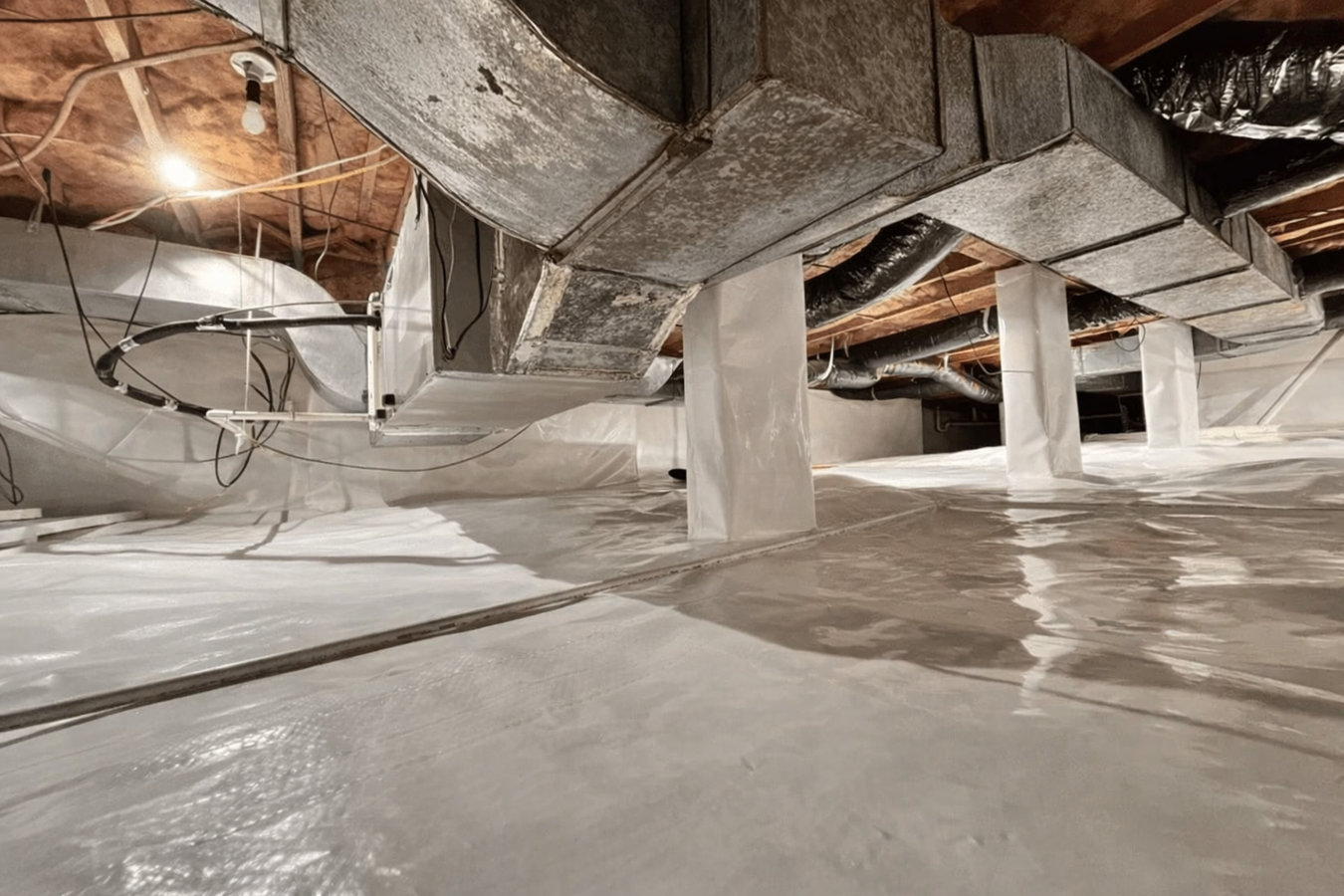 Crawl space vapor barrier